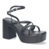 Sandalias de tacón y plataforma de vestir para mujer color negro 045