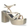 Sandalias de tacón y plataforma de vestir para mujer color negro 045