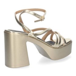 Sandalias de tacón y plataforma de vestir para mujer color negro 045