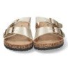 Sandalias planas dorada mujer planta bio 1AY-1056