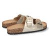 Sandalias planas dorada mujer planta bio 1AY-1056