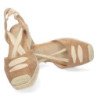 Sandalias de cuña mujer color apricot
