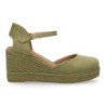 Sandalias de cuña media en yute para mujer CF-3036