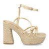 Sandalias de tacón y plataforma en yute para mujer CF-5080