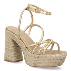 Sandalias de tacón y plataforma en yute para mujer CF-5080