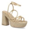 Sandalias de tacón y plataforma en yute para mujer CF-5080