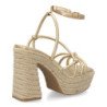 Sandalias de tacón y plataforma en yute para mujer CF-5080