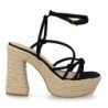 Sandalias de tacón y plataforma en yute para mujer CF-5080