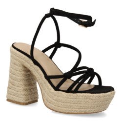 Sandalias de tacón y plataforma en yute para mujer CF-5080