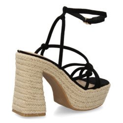 Sandalias de tacón y plataforma en yute para mujer CF-5080