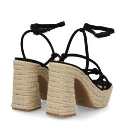 Sandalias de tacón y plataforma en yute para mujer CF-5080
