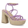 Sandalias de tacón y plataforma en yute para mujer CF-5080