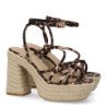 Sandalias de tacón y plataforma en yute para mujer CF-5080