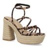 Sandalias de tacón y plataforma en yute para mujer CF-5080