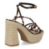 Sandalias de tacón y plataforma en yute para mujer CF-5080