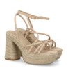 Sandalias de tacón y plataforma en yute para mujer CF-5080