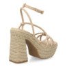 Sandalias de tacón y plataforma en yute para mujer CF-5080