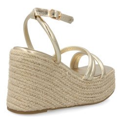 Sandalias de plataforma en yute tiras para mujer JC-3225