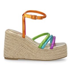 Sandalias de plataforma en yute tiras para mujer JC-3225