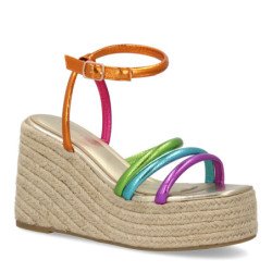 Sandalias de plataforma en yute tiras para mujer JC-3225