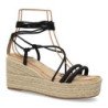 Sandalias de plataforma en yute tiras para mujer JNS336