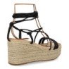 Sandalias de plataforma en yute tiras para mujer JNS336