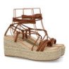 Sandalias de plataforma en yute tiras para mujer JNS336