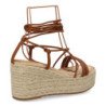 Sandalias de plataforma en yute tiras para mujer JNS336