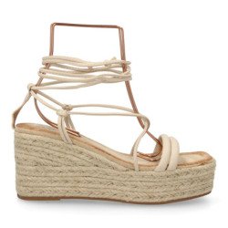 Sandalias de plataforma en yute tiras para mujer JNS336