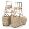 Sandalias de plataforma en yute tiras para mujer JNS336