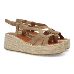 Sandalias de plataforma en yute para mujer MT-83