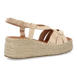 Sandalias de plataforma en yute para mujer MT-83