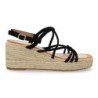 Sandalias de cuña en yute tiras color beige JNS333