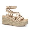 Sanddalias de cuña en yute con tiras colores para mujer
