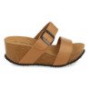 Sandalias de cuña bio con pala fina mujer color beige M-08