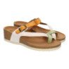 Sandalias tipo esclavas de cuña bio para mujer color beige M-227C