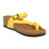 Sandalias de cuña bio tipo esclava mujer color amarillo M-28