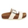 Sandalias planas material bio comoda mujer color beige M-282