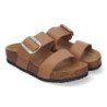 Sandalias planas material bio comoda mujer color beige M-282