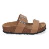 Sandalias planas material bio comoda mujer color beige M-282