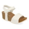 Sandalias bio plataforma pala simple para mujer color blanco M-77