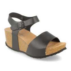 Sandalias bio plataforma pala simple para mujer color blanco M-77