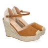 Sandalias de cuña cómoda en yute para mujer color beige VR5-1515