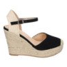Sandalias de cuña cómoda en yute para mujer color beige VR5-1515
