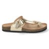 Sandalias planta bio tipo esclava con hebilla mujer color oro