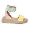 Sandalias planas mujer con yute color amarillo 1EC-0138