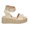 Sandalias planas mujer con yute color beige 1EC-0138