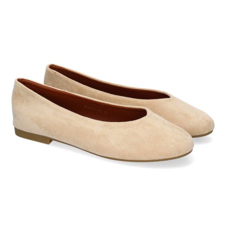 Bailarinas cómodas para mujer color beige 1U11
