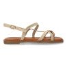 Sandalias planas cómodas trenzadas para mujer color beige 1U4