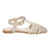 Sandalias planas para mujer diseño trenzado color beige 1U5